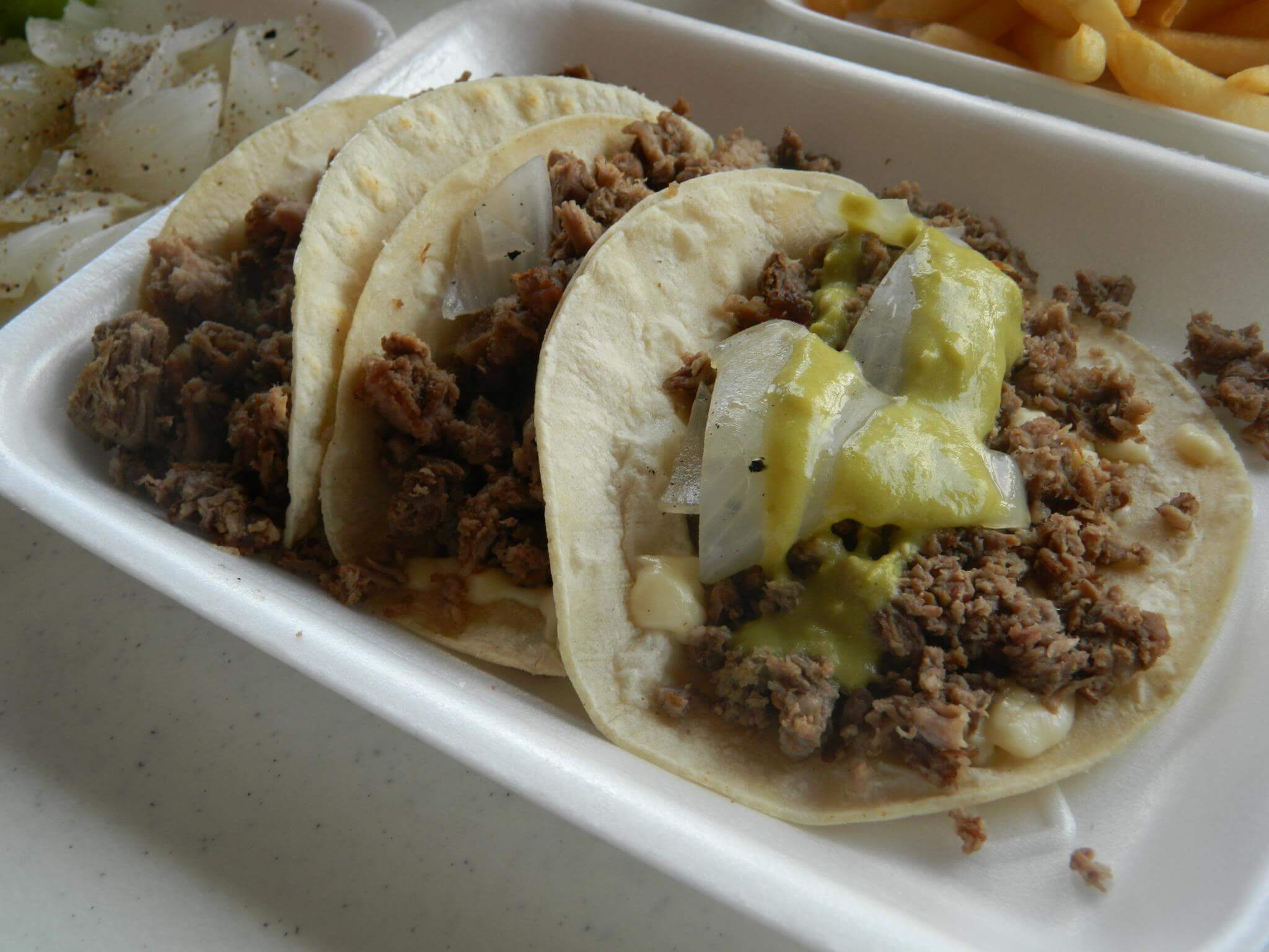 Tacos de carne asada.